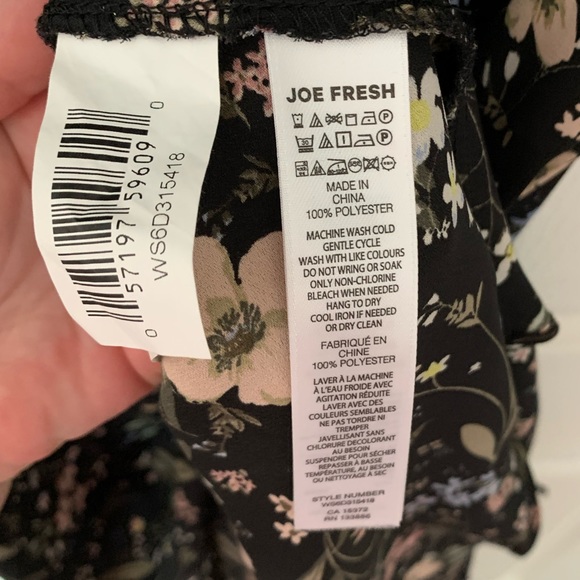 Joe Fresh Black Floral Dress - Picture 5 of 14